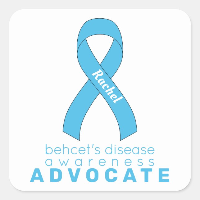 Behcet's Disease Advocate White Square Sticker (Front)