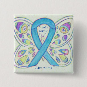 Behcet's Disease Awareness Butterfly Ribbon Pin