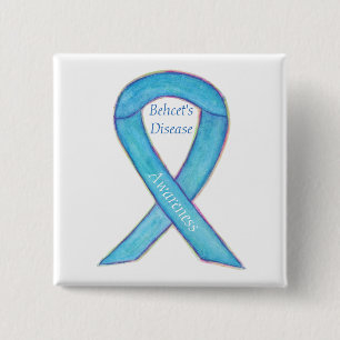 Behcet's Disease Awareness Custom Ribbon Art Pin
