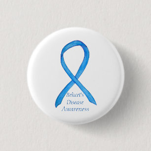Behcet's Disease Awareness Custom Ribbon Art Pin