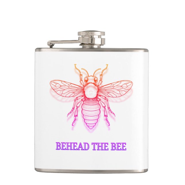 Behead The Bee Hip Flask (Front)