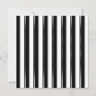 Behind Bars - Black Stripe(Add photo or 2nd Colour Invitation