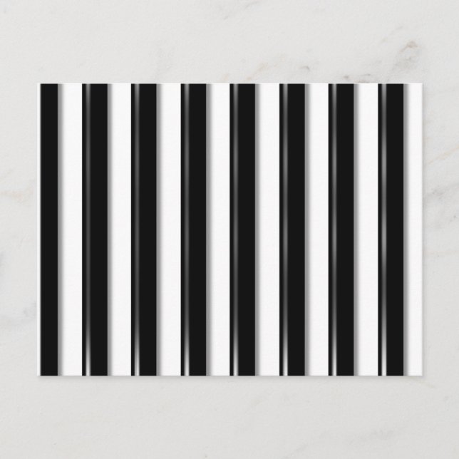 Behind Bars - Black Stripe(Add photo or 2nd Colour Postcard (Front)