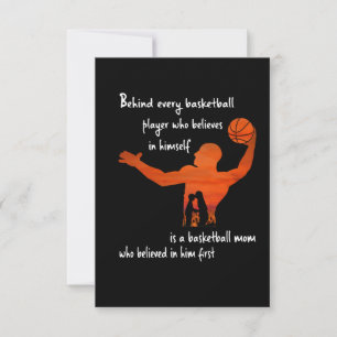 Behind Every Basketball Player Mum Who Believed Thank You Card