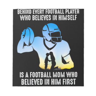 Behind Every Football Player Football Mum Notepad