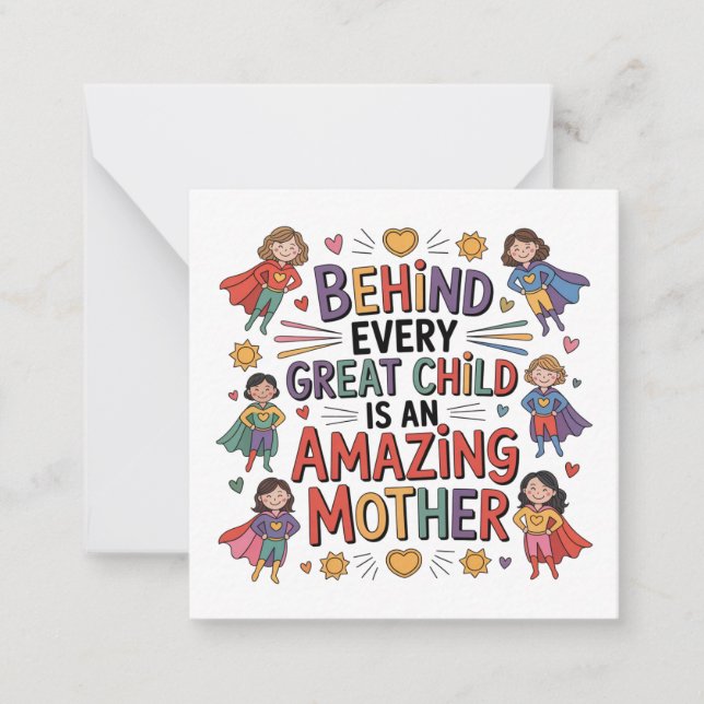 Behind Every Great Child Is An Amazing Mother Card (Front)