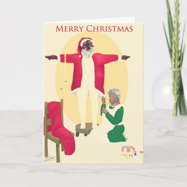 Behind Every Great Man.... Christmas Card (Front)