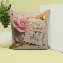 Behind every great person is great Throw Pillow