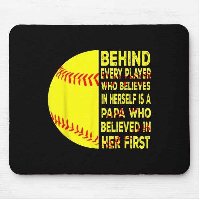 Behind Every Player Is Papa Happy Fathers Day Soft Mouse Pad (Front)