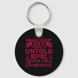 Behind Every Scar Sickle Cell Awareness Key Ring