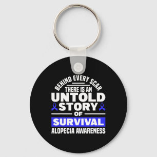 Behind Every Scar Untold Story Support Alopecia Aw Key Ring
