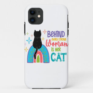 Behind Every Strong Woman Is Her Cat Case-Mate iPhone Case