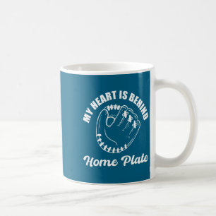 Behind Home Plate Baseball Coach Illustration Coffee Mug
