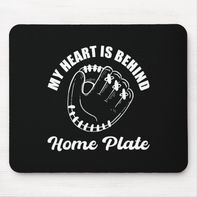Behind Home Plate Baseball Coach Mouse Pad (Front)