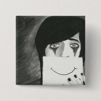 Behind the Mask 15 Cm Square Badge