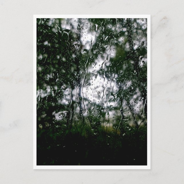 Behind the Rain – Raindrops on the Pane Pos Postcard (Front)