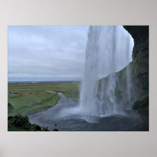 Behind the Veil of Seljalandsfoss Poster