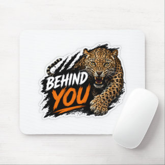 Behind You Leopard Mouse Pad