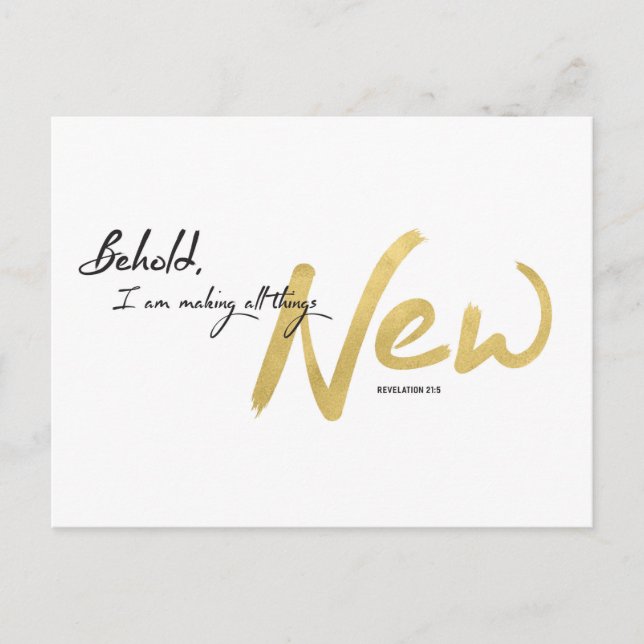 Behold I am making all things New Holiday Postcard (Front)