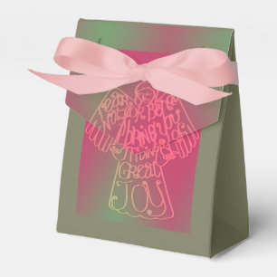 "Behold, I bring you tidings" Grey & PinkFavor Box