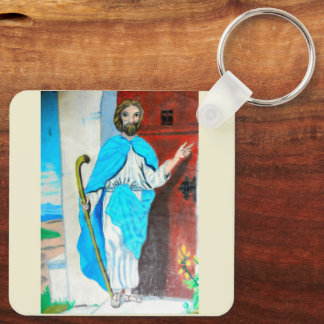 "BEHOLD, I STAND AT THE DOOR AND KNOCK" keychain