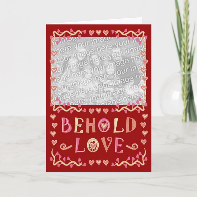Behold Love Valentine's Day Photo Template (Front)