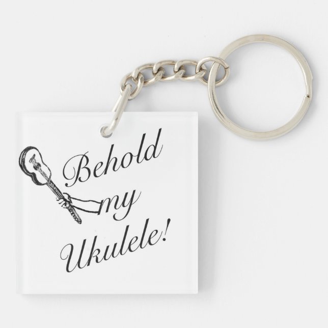 Behold My Ukulele Keyring (Back)