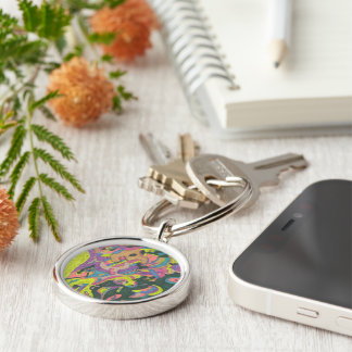 Behold, Original Abstract Key Ring