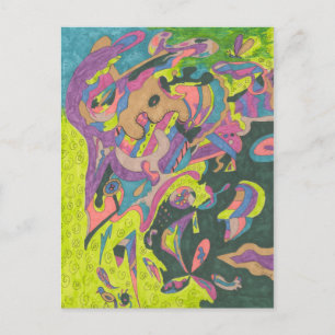 Behold, Original Abstract Postcard
