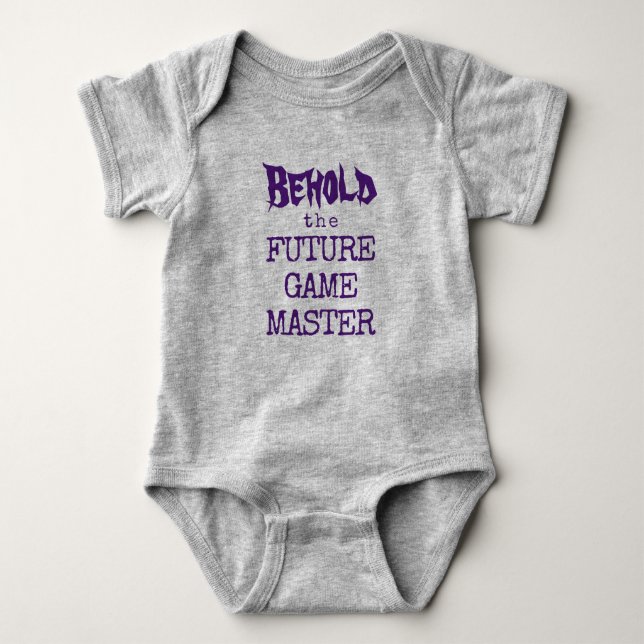 Behold the Future Game Master Baby Bodysuit (Front)