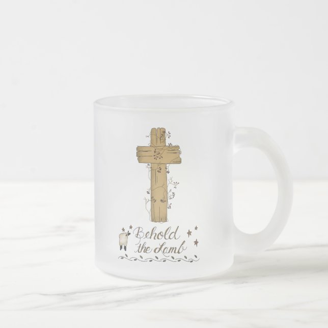 Behold the Lamb Christian Frosted Mug (Right)