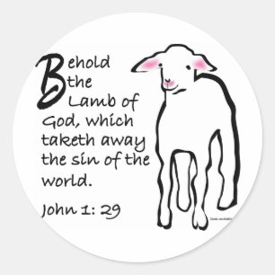 Behold the Lamb of God Classic Round Sticker