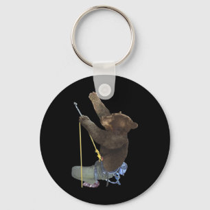Behrbones Climbing Bear T Shirt - By Behrbones  Key Ring