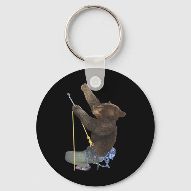 Behrbones Climbing Bear T Shirt - By Behrbones  Key Ring (Front)
