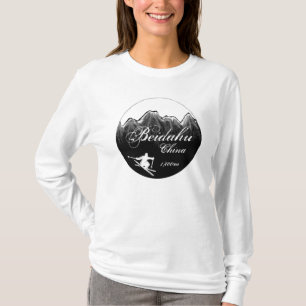 Beidahu China ski logo art ladies hoodie T-Shirt