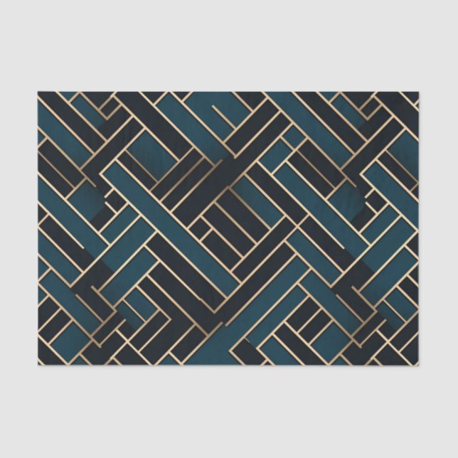 Beige Abstract Array Fernsby Tissue Paper (Front)