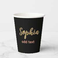 beige add name girl boss text black elegant
