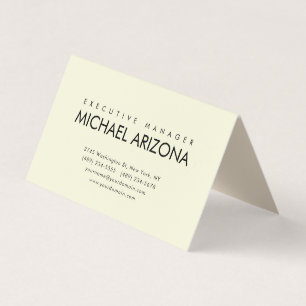 Beige & Almond Color Minimalist Simple Plain Business Card