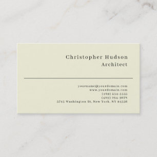 Beige & Almond Color Simple Plain Architect Business Card