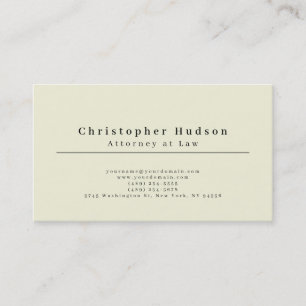 Beige & Almond Simple Plain Minimalist Business Card