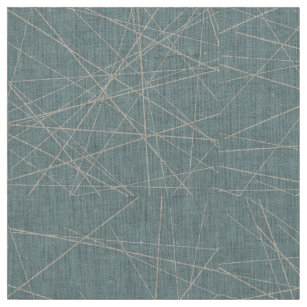 Beige and Aqua Geometric Abstract Pattern Fabric