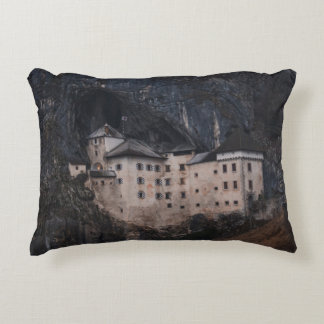 BEIGE AND BLACK CONCRETE HOUSE DECORATIVE CUSHION