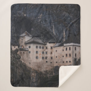 BEIGE AND BLACK CONCRETE HOUSE SHERPA BLANKET