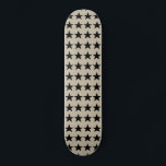 Beige and Black Stars Pattern Skateboard<br><div class="desc">Beige und Black Stars Pattern Skateboard Deck.</div>