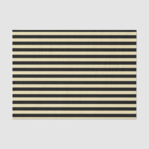 Beige and Black Stripes Tissue Paper