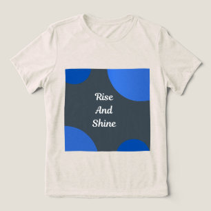 Beige and Blue Modern Minimal Inspirational Quote  Tri-Blend Shirt