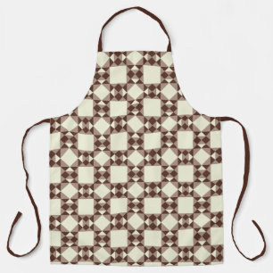 Beige and Brown Georgetown Patchwork Pattern Apron