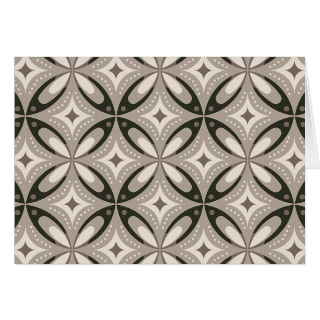Beige and Brown Retro circular shapes (Front Horizontal)