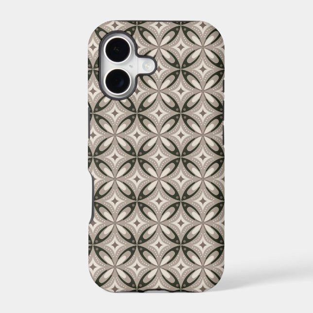 Beige and Brown Retro circular shapes (Back)