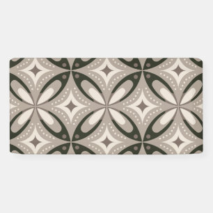 Beige and Brown Retro circular shapes Banner